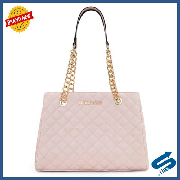 Medium Quilted Tote Bag with Chain Strap for Laptop & Daily Use - Picture 4 of 8